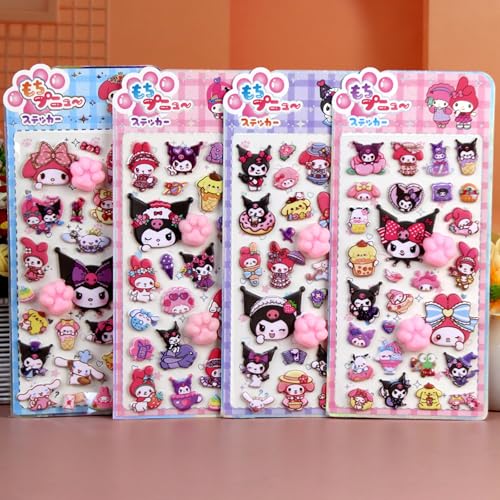 Amazon.co.jp: シール 3D 立体 可愛い【肉球-2枚セット】ぷにぷに